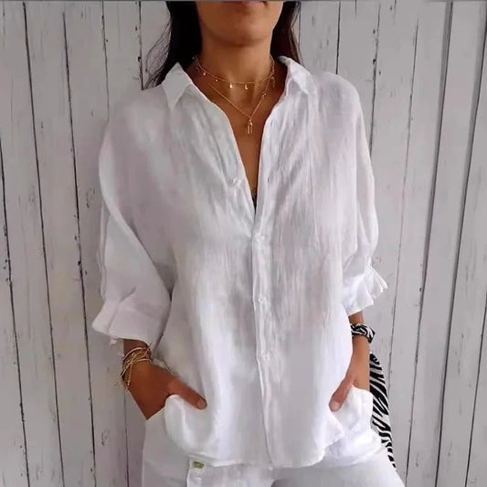 Oversized Tie Back Button Shirt